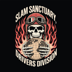 A globe engulfed in flames, symbolizing intense global energy and power. Vector illustration design