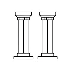 column isolated on white background