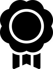 Award ribbon icon for recognition and achievement, symbolizing victory and success in competitions or events