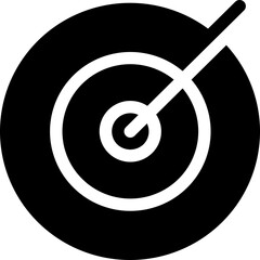 Achieving your precise objectives with strategic focus, this compelling visual icon of a target with an arrow hitting the bullseye symbolizes success, accuracy, and clear direction