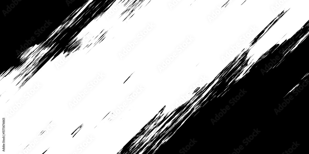 Poster white and black abstract grunge texture with scratchy brush stroke pattern.