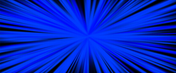 Obraz premium Explosive blue light rays, radiate lines burst effect. Sunburst beams, dynamic streaks background for speed power sport, dynamic space BG, sci-fi technology, comic manga art. Vector illustration