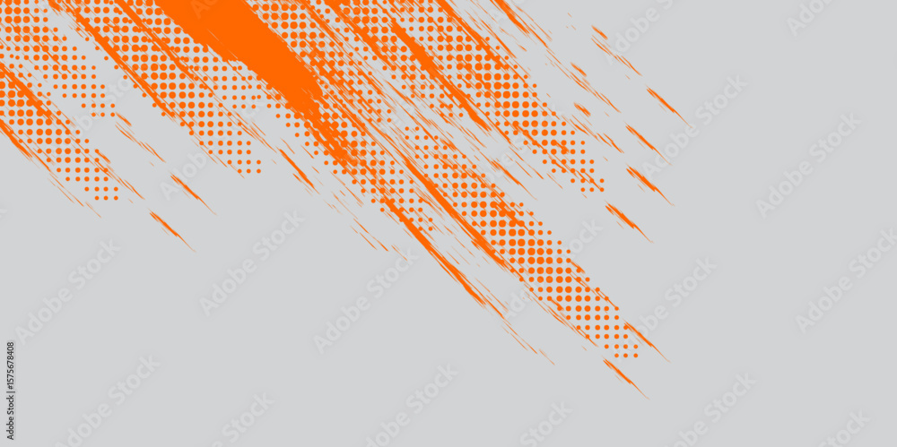 Poster abstract orange vector illustration background design with a digital pattern and technology texture