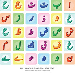 Arabic Alphabet Poster design