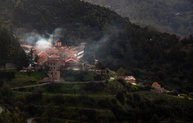 Orthodox monastery of Machairas dedicated to the Virgin Mary at Troodos mountains in Cyprus