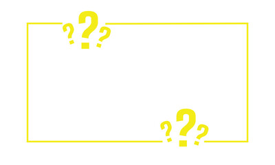 Large white question mark with several small question marks on a blue background