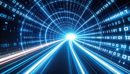 Digital tunnel with binary code (1)