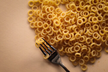 noodles on a solid color background, eat, noodles, cooking, top view, flat lay