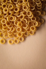 noodles on a solid color background, eat, noodles, cooking, top view, flat lay