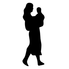 walking person silhouette vector