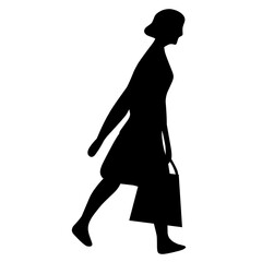 walking person silhouette vector