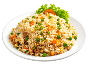 Plate of savory delicious fried rice