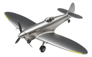 Monoplane fighter with elliptical wings and retractable landing gear