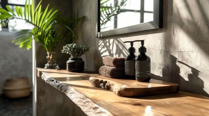 Fototapeta premium Generated title for shihab_99_A_bathroom_shelfie_scene_with_arranged_skincare_bottl_526331e1-e728-4f02-9ab1-6dfe7f503902_3-topaz-enhance-4x-faceai.jpeg