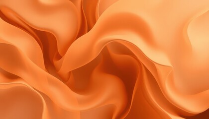 Fototapeta premium Abstract orange flowing fabric (2)
