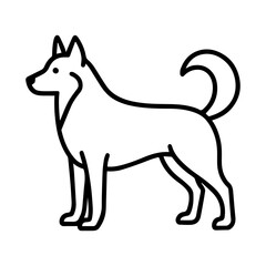 line icon Husky dog vector on white background
Vector icon of dog breed on white background