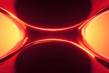 The image is a close up of two red and orange shapes that are overlapping
