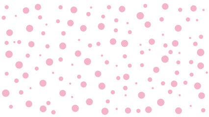 ピンク色のランダムな水玉背景
Pink random polka dot background