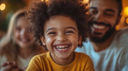 Joyful family moments living room photography cozy home close-up happiness and togetherness
