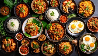 Diverse Asian Dishes