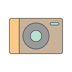 digital photo camera icon vector illustration
