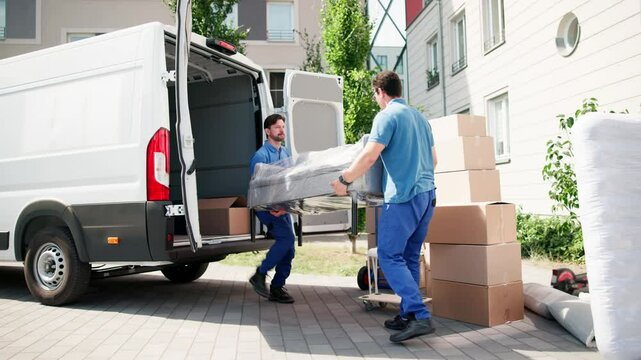 Moving Furniture With A Truck For Sofa Transport