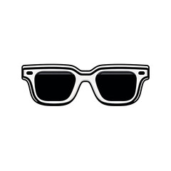 Fototapeta premium Stylish White Sunglasses Icon Summer Fashion