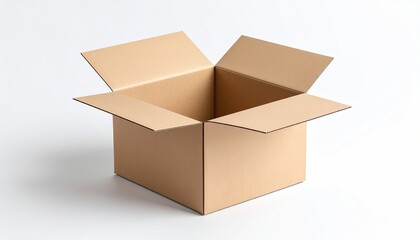 Empty cardboard box open