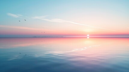 Pastel Glow: Abstract Seascape for Corporate Design