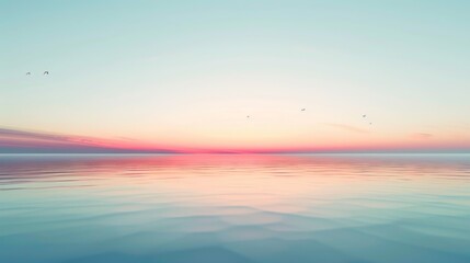Obraz premium Minimal Ocean Reflection – Calming Nature Background