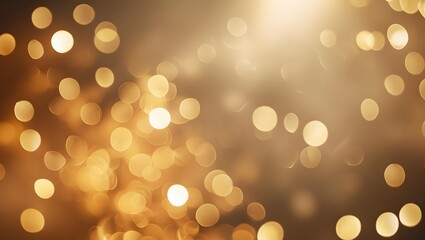 Obraz premium Golden bokeh background with blurred lights for festive and decorative designs