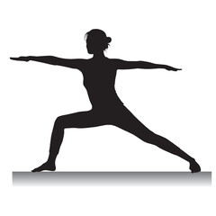 エクササイズしている女性のポーズ