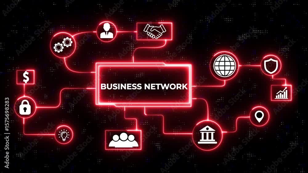 Poster business, technology, internet and networking concept. online business network. abstract seamless an