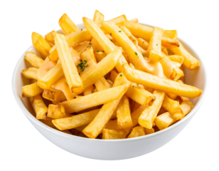 French fries topped with cheese sauce