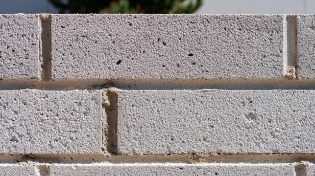 Close up of concrete block wall for construction and architectural design.