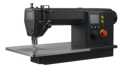 Fototapeta premium Programmable pattern sewing machine with a large sewing area for automotive upholstery production.