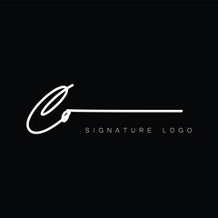 CO Handwritten initial letter, CO simple signature vector CO logo , CO beauty logo , CO photography letter logo design.