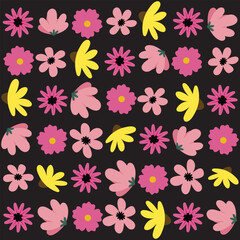 Florar Pattern. Abstract Floral Background Design with Artistic Botanical Elements