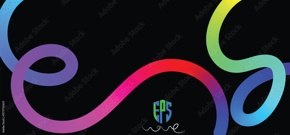 Poster abstract swirl gradient overlap abstract background stock illustration.