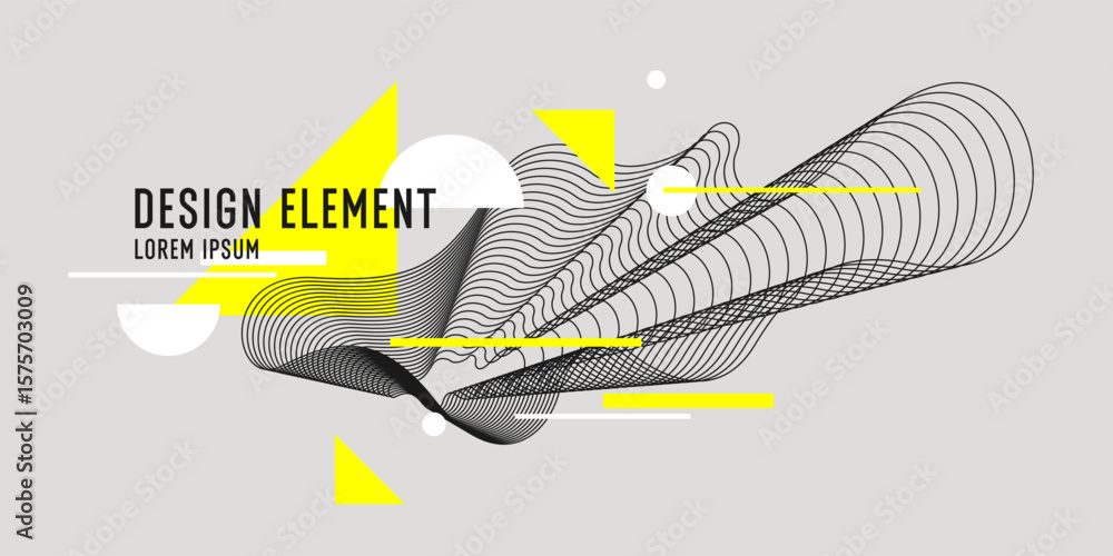 Poster background with simple geometric elements. a template for placing text. big date, processing of digi