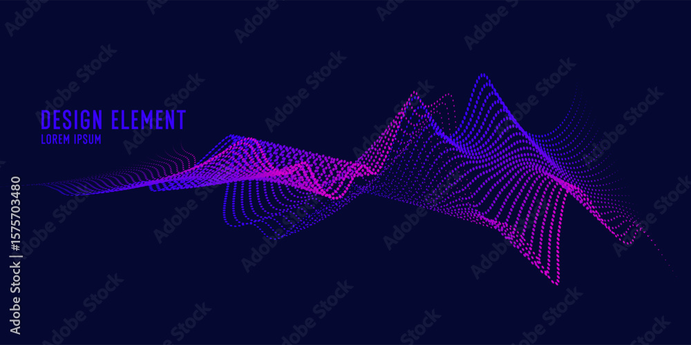 Poster futuristic abstract background with dots. motion vector illustration.