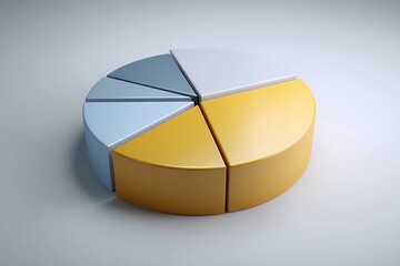 Innovative Pie Chart Design Showcasing Data Distribution in a Creative Format Generative AI