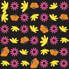 Florar Pattern. Abstract Floral Background Design with Artistic Botanical Elements