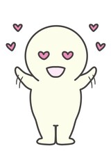 Simple full-length portrait of a person expressing heartfelt joy.
