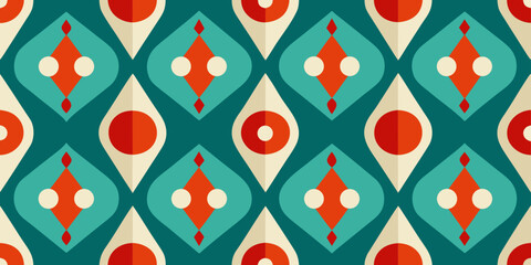 Seamless red and white floral pattern for elegant textile design and decorative wallpaper