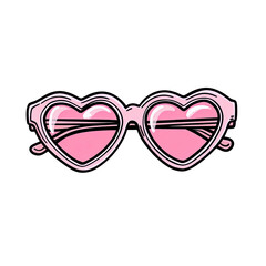 Pink Heart-Shaped Sunglasses Trendy Summer