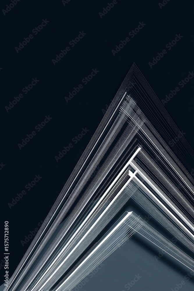 Poster abstract lines forming a geometric composition with a dark sophisticated backdrop