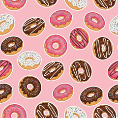 seamless pattern with donuts