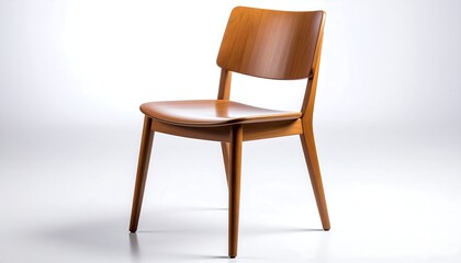 Light-brown wooden chair, simple design
