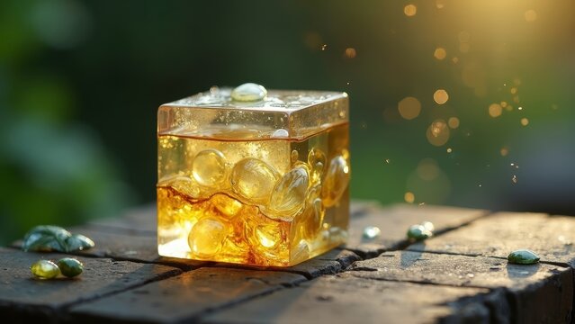 Dynamic effect of luminous blocks